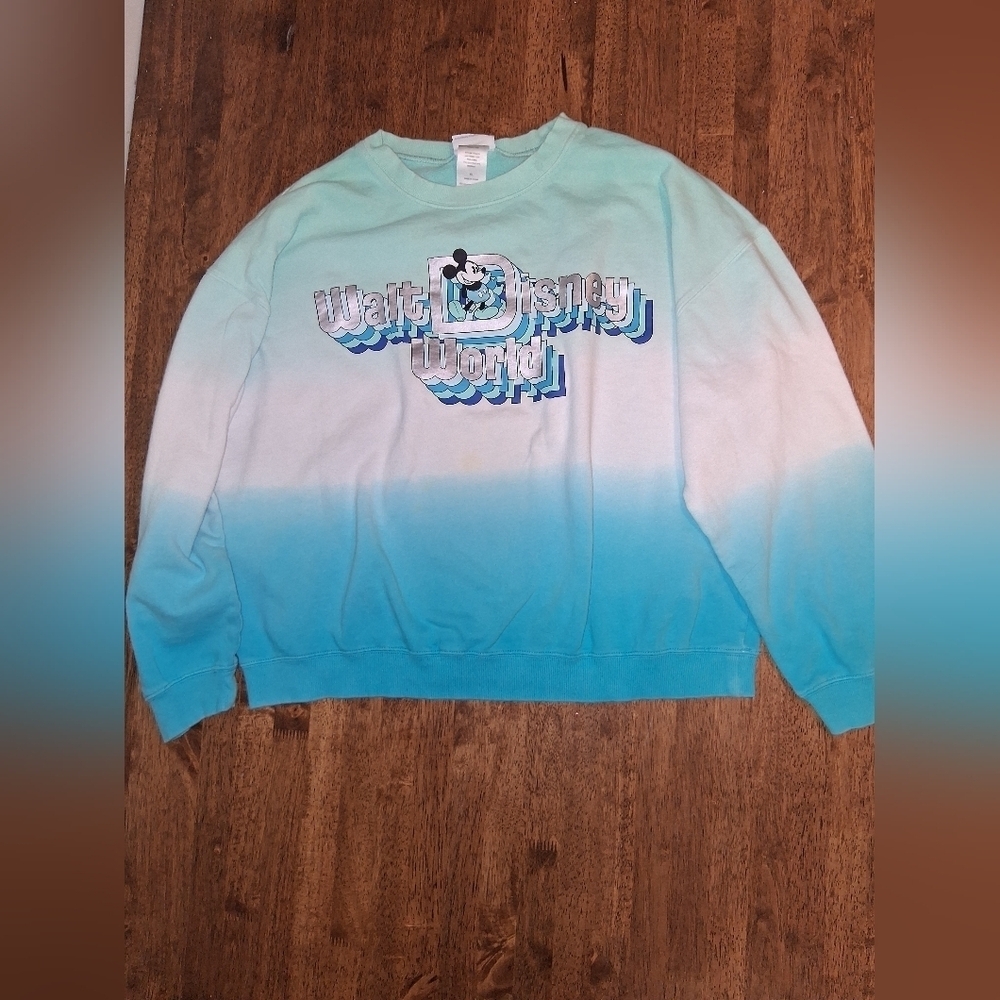 Vintage Walt Disney World Blue Ombre Sweatshirt XL
